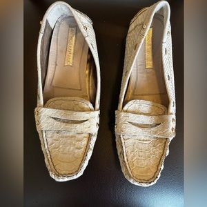 Banana Republic Faux Snakeskin Loafers Size 7